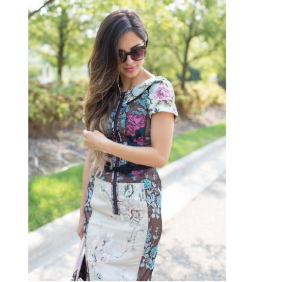 Pieced Brocade Dress Beguile Byron Lars Sz 4 - NWOT - Picture 7 of 13